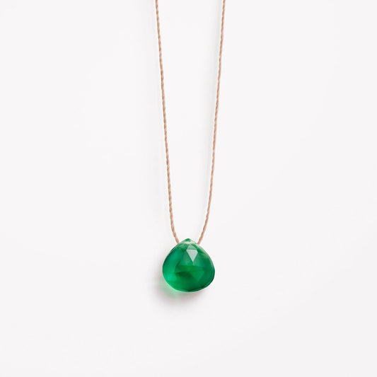 Fine Cord Necklace | Green Onyx Wanderlust Life 