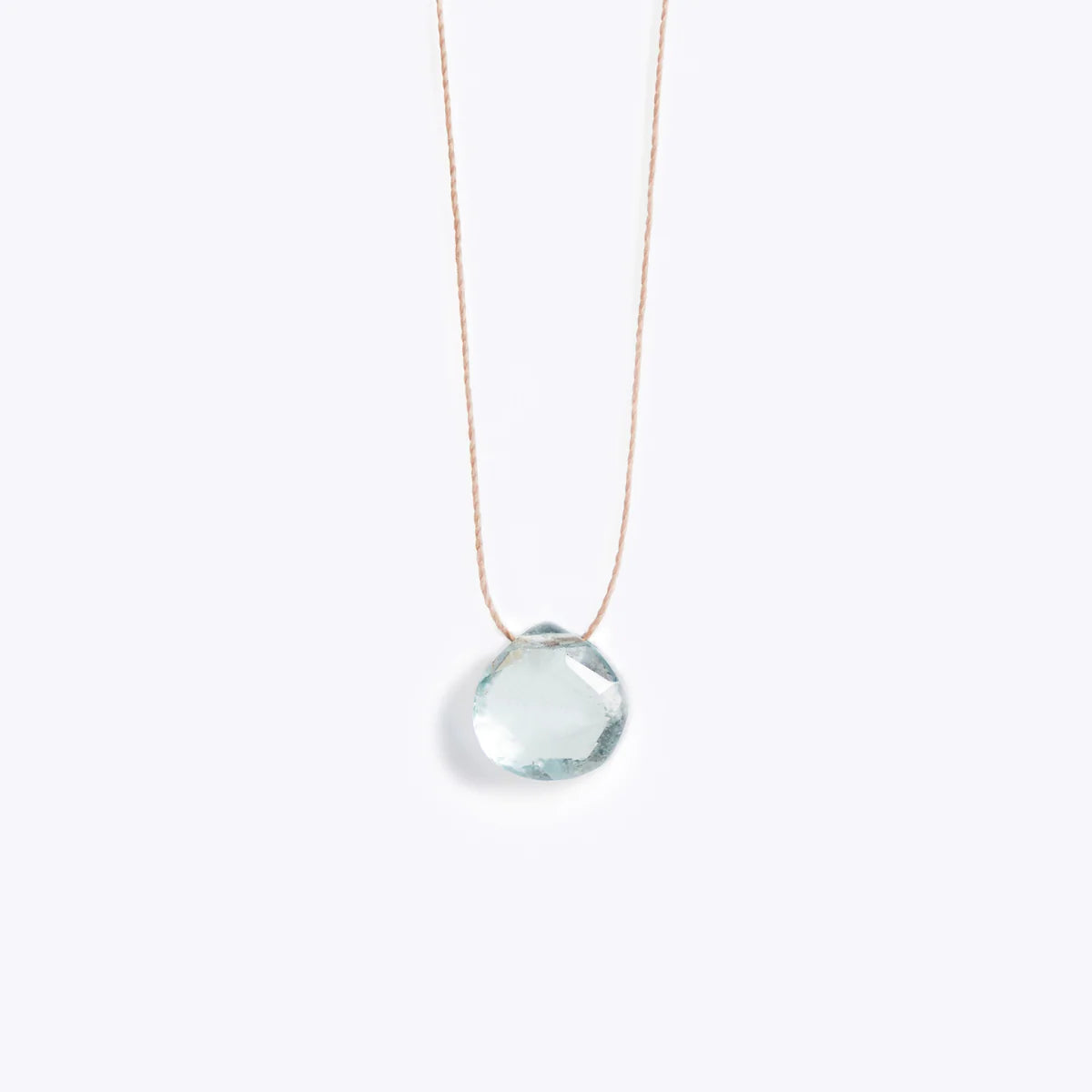 Fine Cord Necklace | March | Aquamarine Necklaces Wanderlust Life 