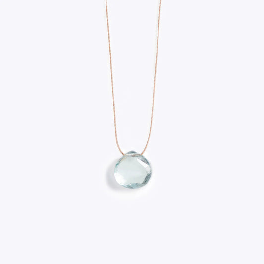 Fine Cord Necklace | March | Aquamarine Necklaces Wanderlust Life 