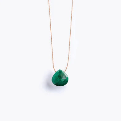 Fine Cord Necklace | May | Emerald Necklaces Wanderlust Life 