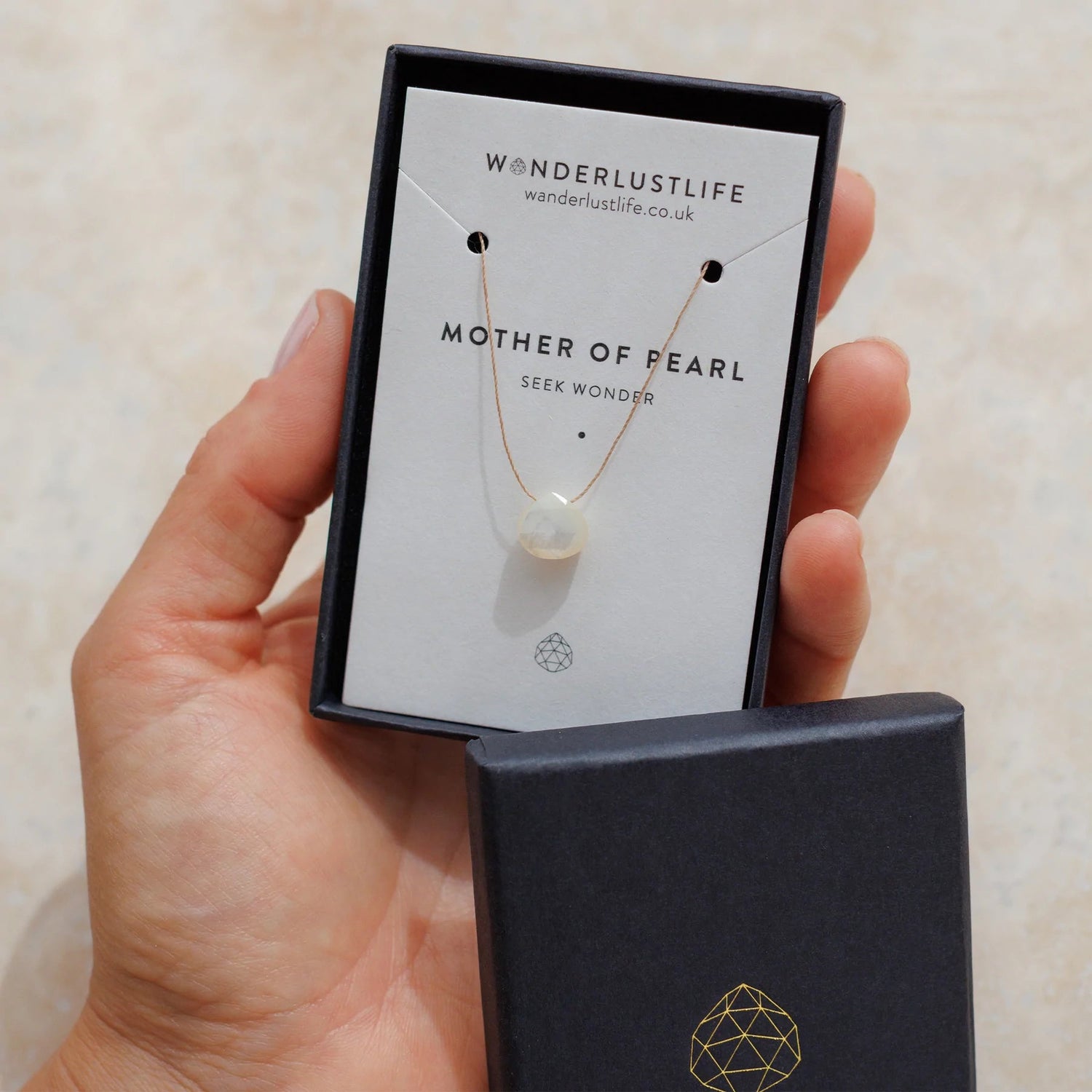 Fine Cord Necklace | Mother of Pearl Necklaces Wanderlust Life 