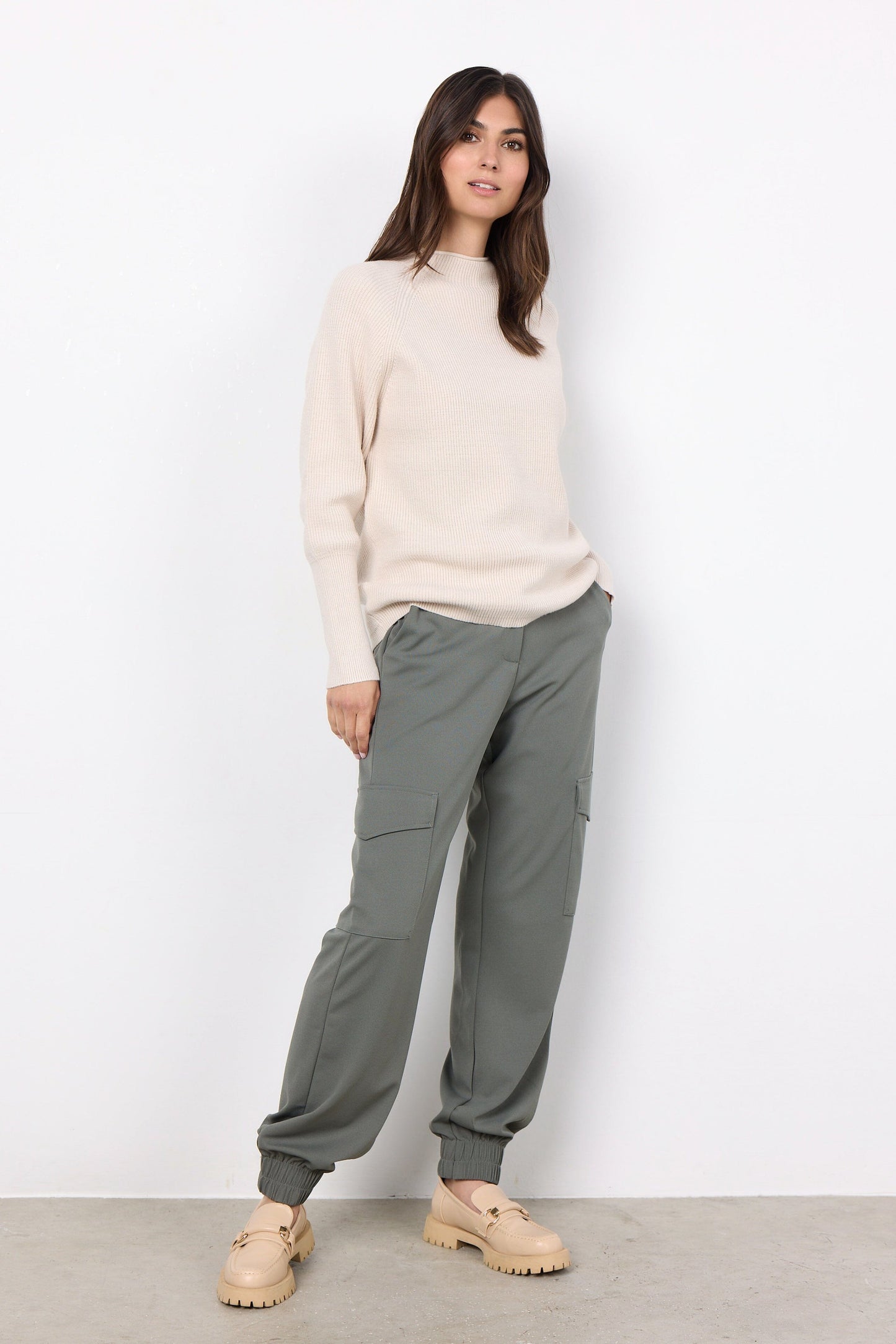 Kanita Pullover | Cream Melange Knitwear Soya Concept 
