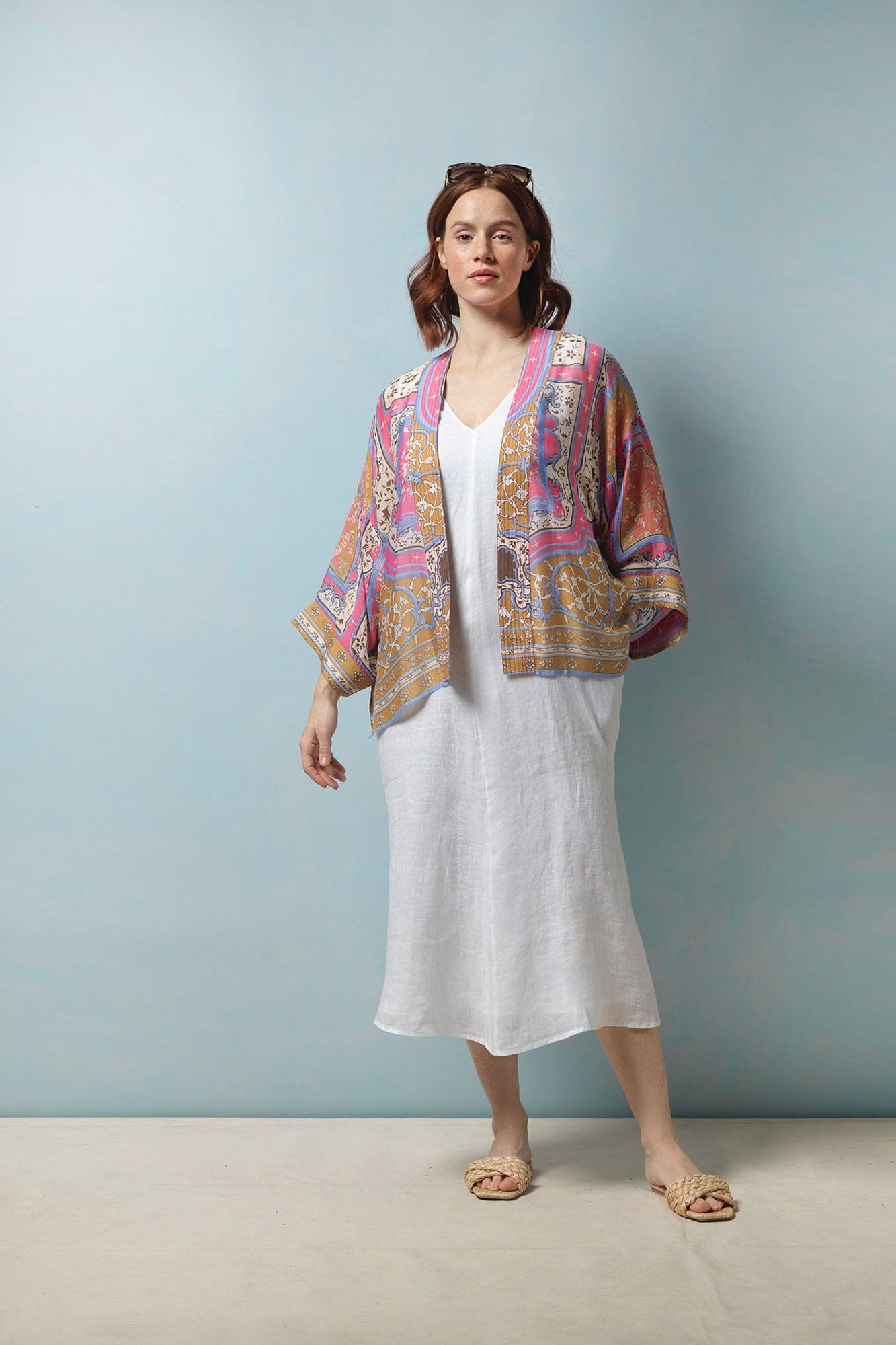Kimono | Indian Summer | Pink Casual Kimonos One Hundred Stars 