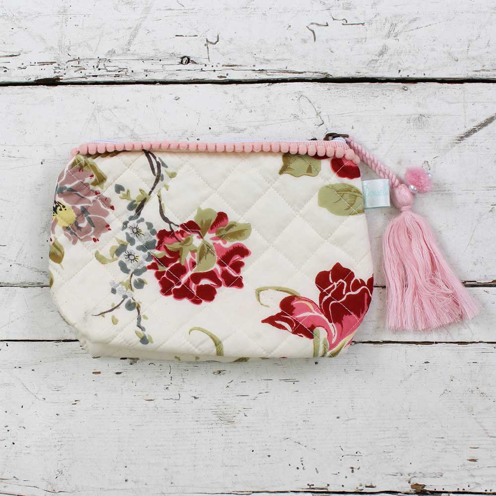 Make Up Bag | Red & Pink Rose Powell Craft The White Room