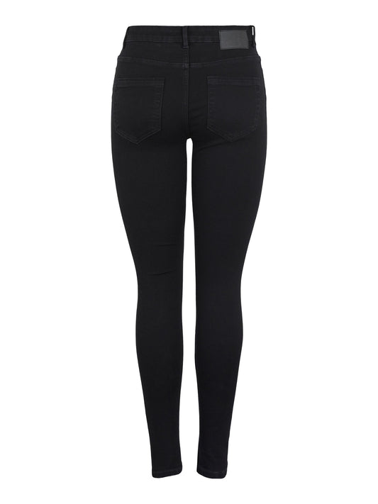 Mid Five Skinny Jeans | Black Pants Pieces 