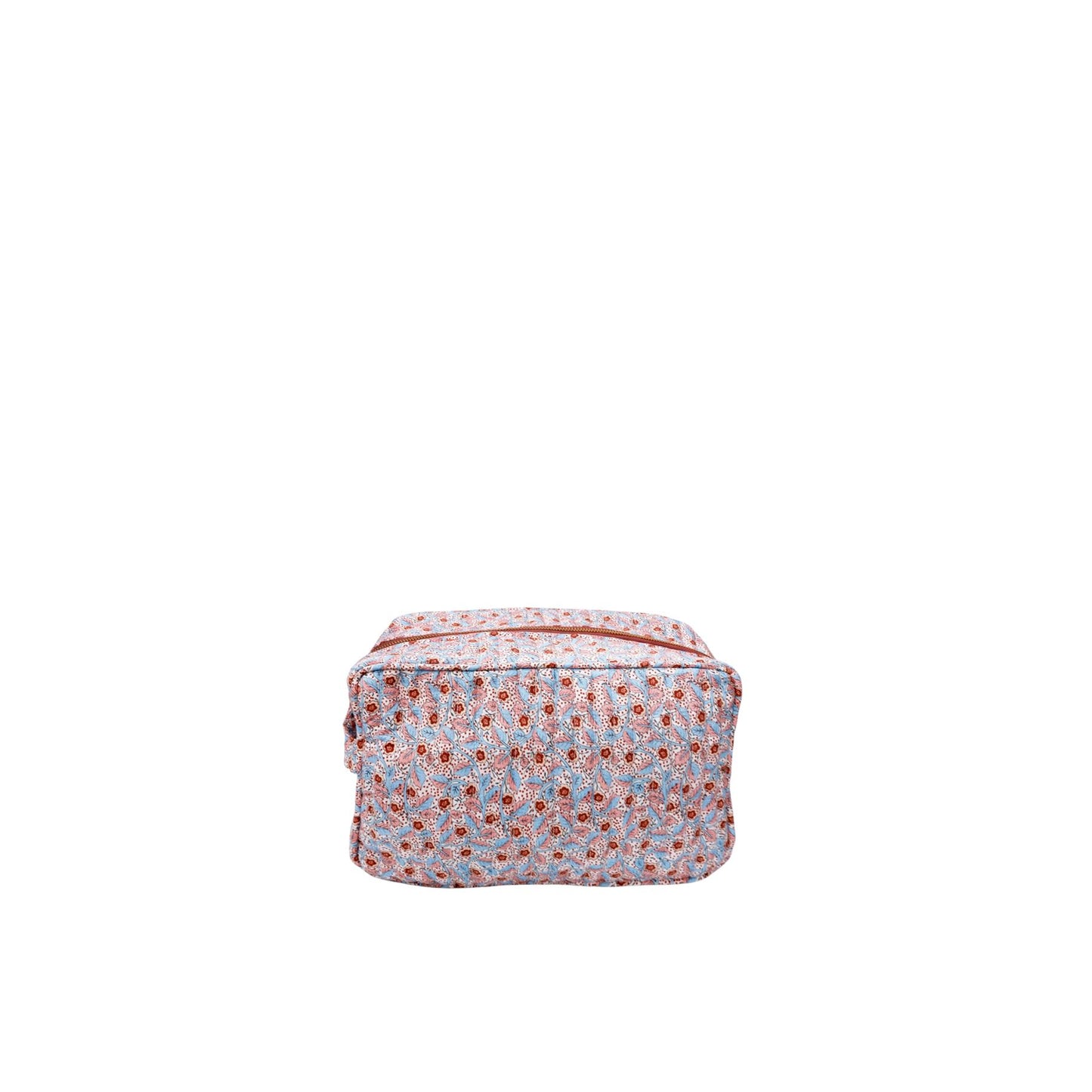 Norma Make Up Bag | White Flower Cosmetic bag Black Colour 