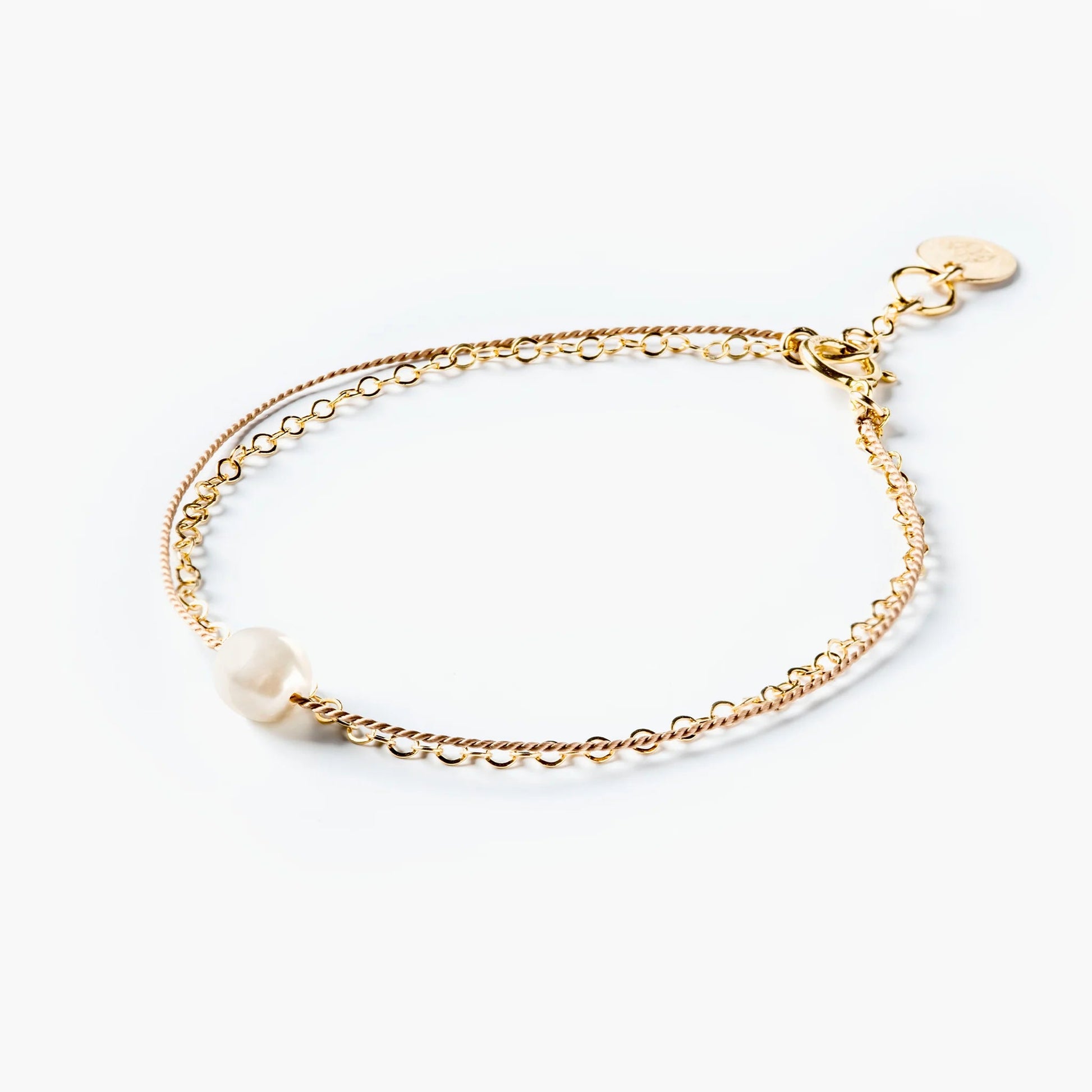 Silk Bracelet | Gold & Pearl Wanderlust Life 