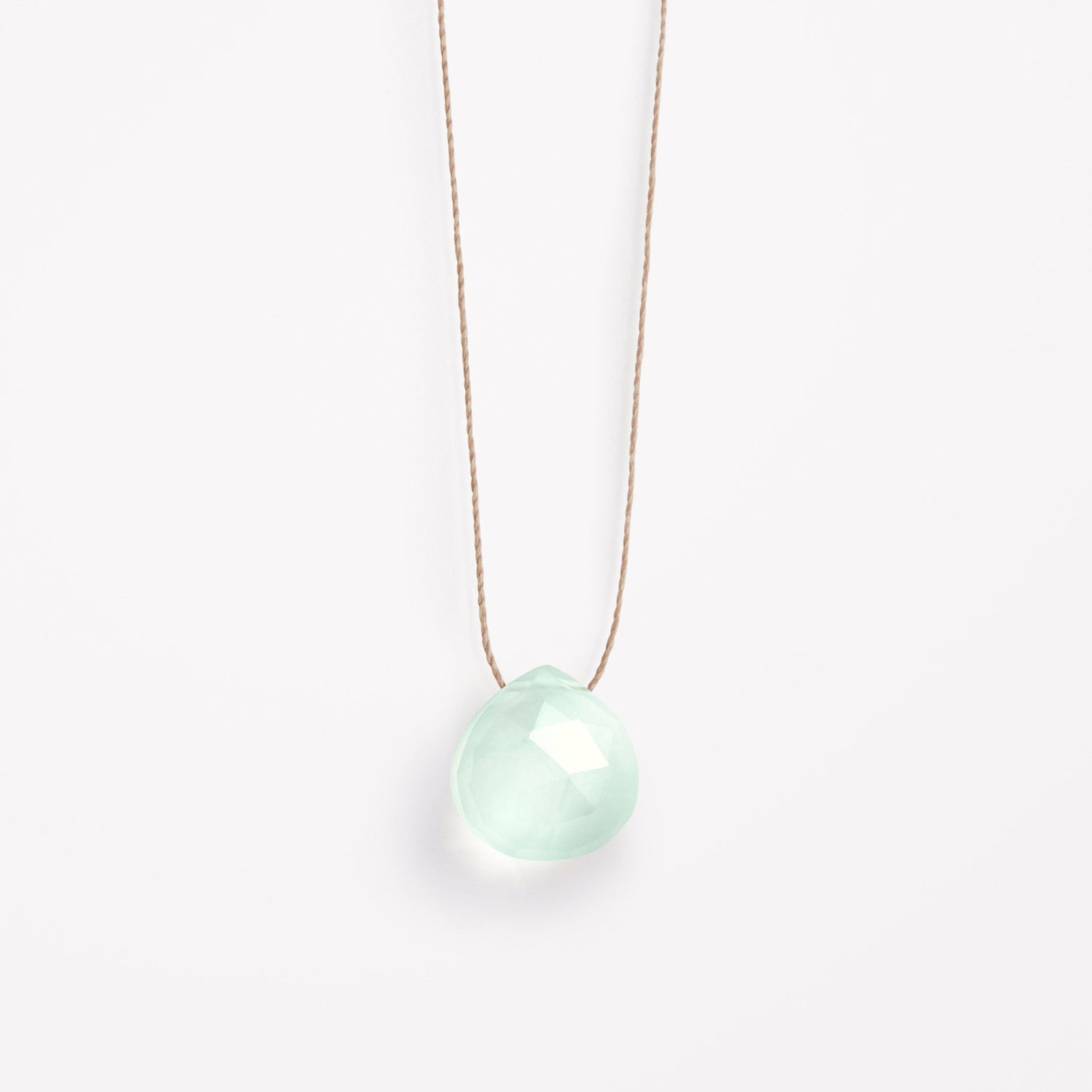 Wanderlust Life Fine Cord Necklace - Chalcedony - Seaglass Wanderlust Life The White Room