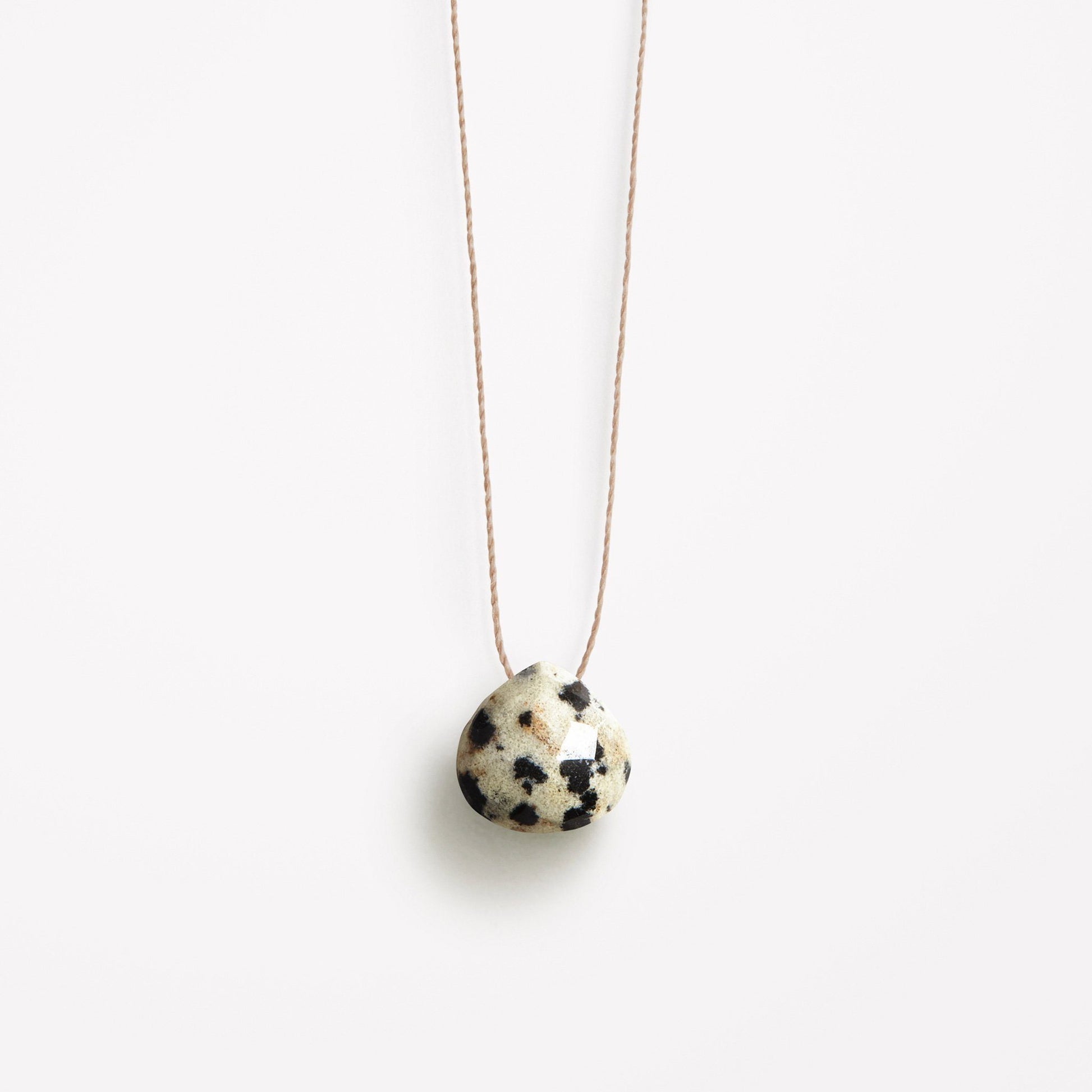 Wanderlust Life - Fine Cord Necklace - Dalmatian Jasper Wanderlust Life The White Room